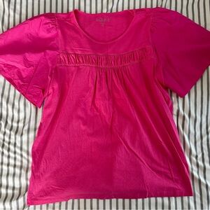 LOFT Fuchsia Short Sleeve Top